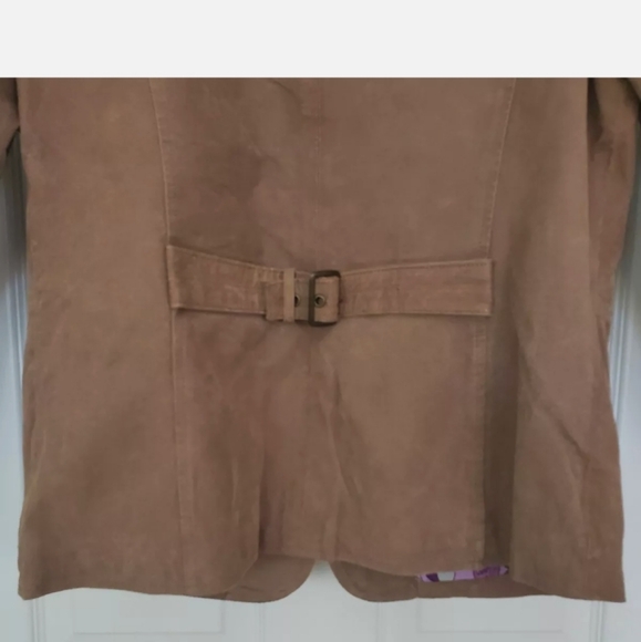 Twiggy London Suede, Lined, Women's 1X Plus Size Military Style Jacket. FF272 - Picture 8 of 10